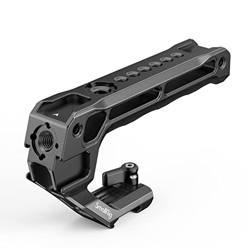SmallRig Lightweight NATO Top Handle, Quick Release NATO Grip for DSLR Camera Cage, Universal Top Handle with 5 Cold Shoe Adapters and NATO Clamp (Lite) - 3766