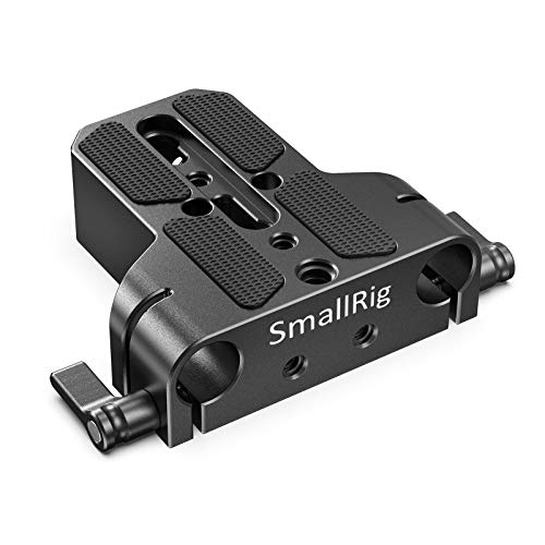 SmallRig Camera Base Plate with Rod Rail Clamp, Baseplate for Sony A6500 A6600 A6300, for Panasonic GH5 GH6, for Sony A7 Series, for Canon R5 R6, Both for Cameras & Cages - 1674