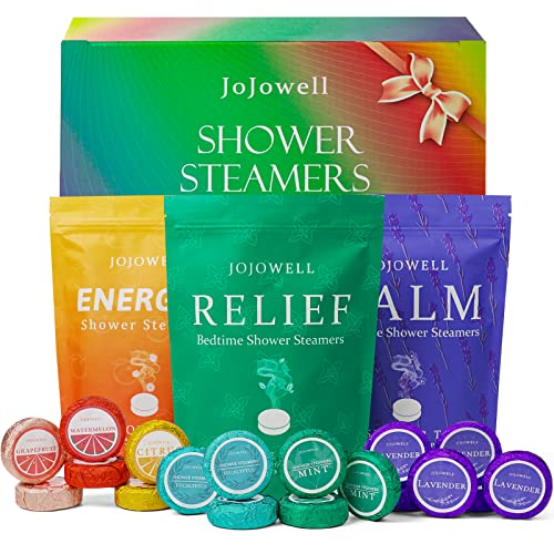 Shower Steamers Aromatherapy - 18 Pack Shower Bombs Birthday Gifts for Women, Organic with Eucalyptus Mint Lavender Watermelon Grapefruit Essential Oils Stress Relief, Mothers Day Gifts for Mom